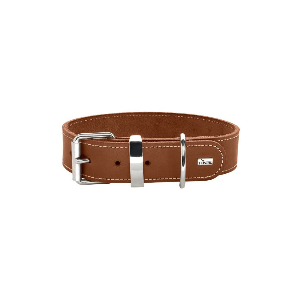 AALBORG Special Dog Collar, Leather, Durable, Comfortable, 65 (L), Cognac