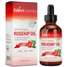 100% Pure Rosehip Oil - 120ml - Certified ORGANIC - Revitalises Skin & Hair - Clinically Proven - Natural / Cold pressed & unrefined - NON Greasy HIGH