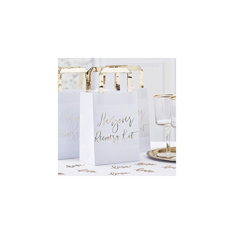 Gold Hangover Recovery Bags Wedding or Hen Party 5 Pack