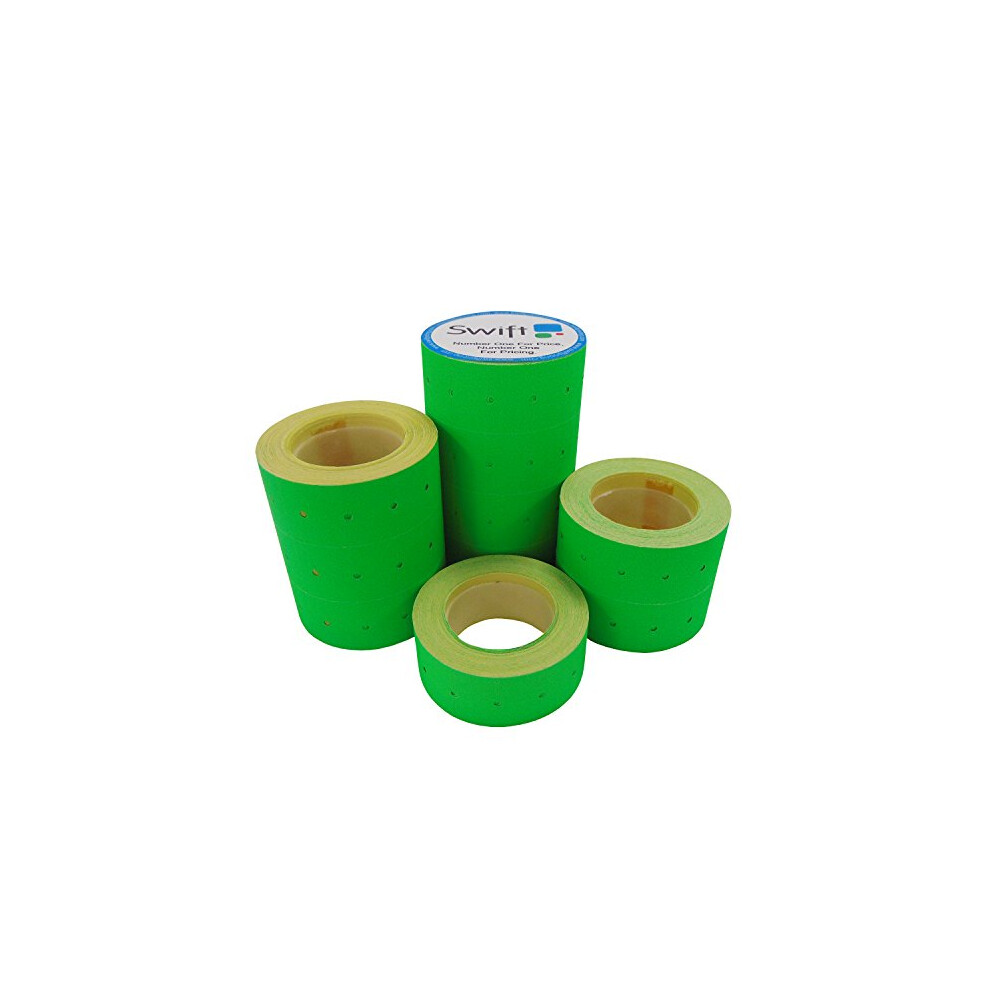 22 x 12 mm Price Gun Labels CT1 Green 10 Rolls 5,000 Stickers Pricemarking Tags Fits Many Pricing Labellers