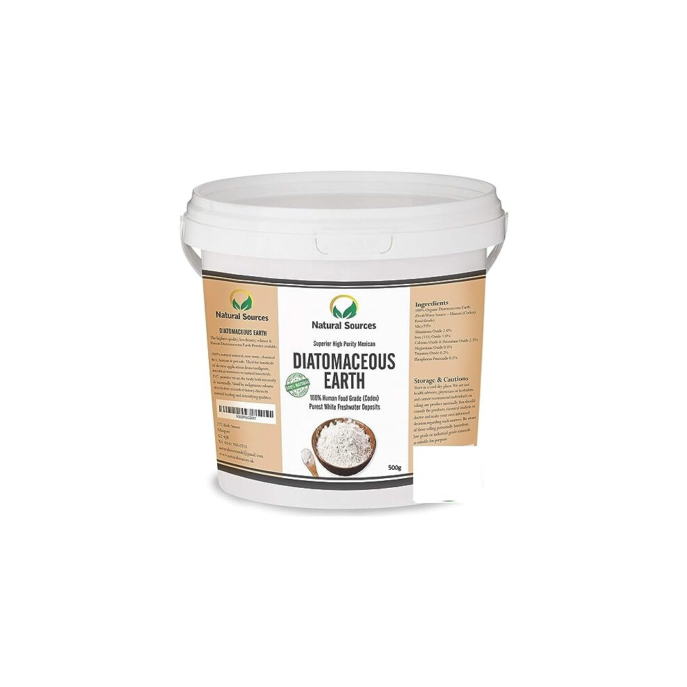 Superior Diatomaceous Earth Food Grade 500g - Diatomaceous-Earth Superior Food Grade UK by Natural Sources Full Ebook! Premium Fresh Water Source!