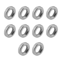 10Pcs Presta Valve Core Lock Ring Nut Presta Valve Cylinder Lock Ring Nuts Accessories for Car Valve Bicycle Valve Insert Air Pump Compressor