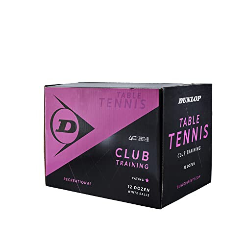 Dunlop Club Training 144 Box Table Tennis Balls White, Beginner Training Balls