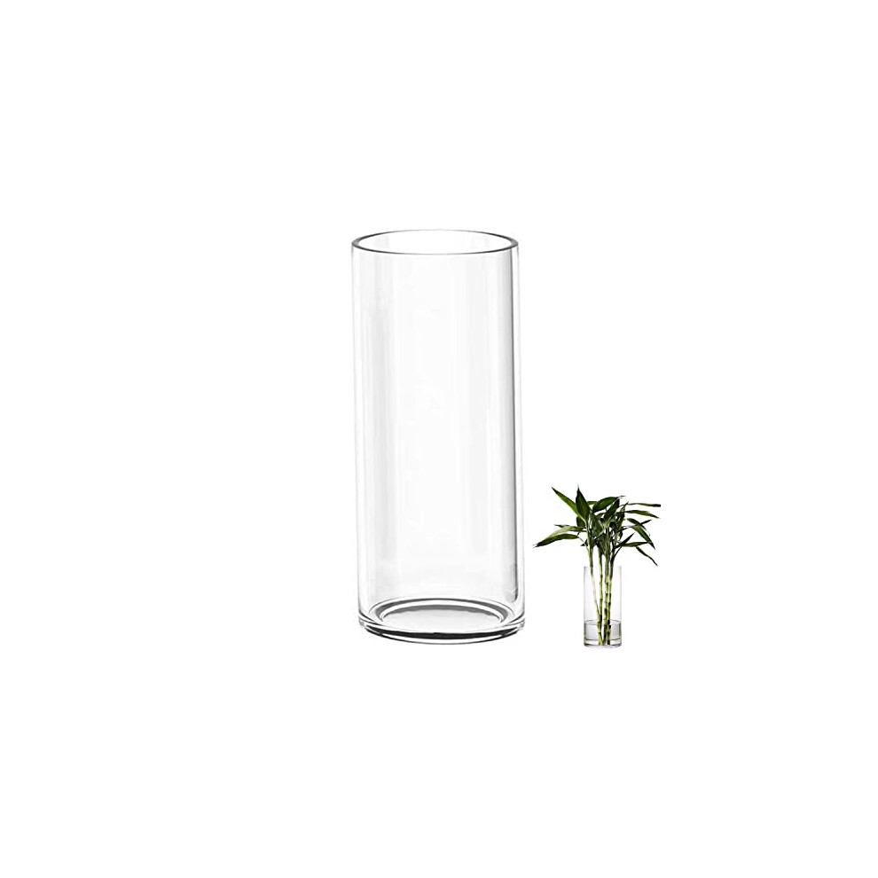 Extra Large Glass Vase for Flowers 40cm Glass Cylinder Vase Thickened Clear Vase for Living Room Modern Large Vase 40 x 12cm