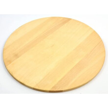 Round Pizza Board Circular Wooden Plate Chopping Board Cutting Serving Pizza Solid Wood with notches - 35 cm - 14 inches