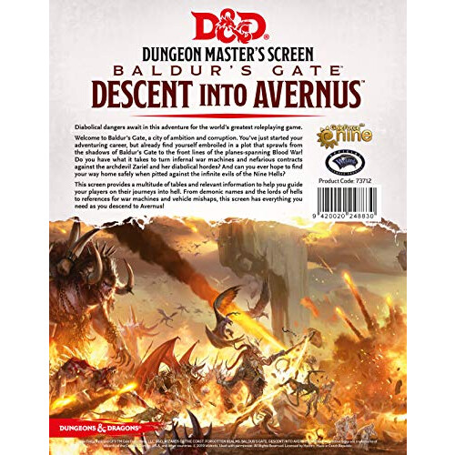 Pantalla DM Gale Force Nine Descent into Avernus, Multicolor