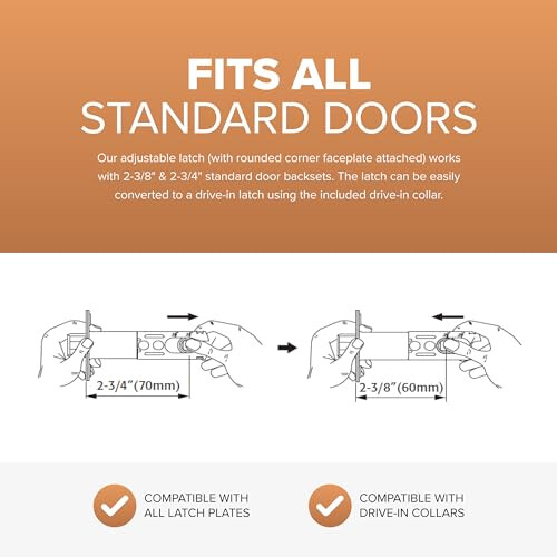 CK2030SS Colonial Door Knob, Privacy Function, 1 Pack, Satin Stainless 2