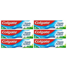 Triple Action Toothpaste 6 X 75ml: Cavity Protection, White Teeth & Fresh Breath - Not Suitable for Children Below 7 Years Old.