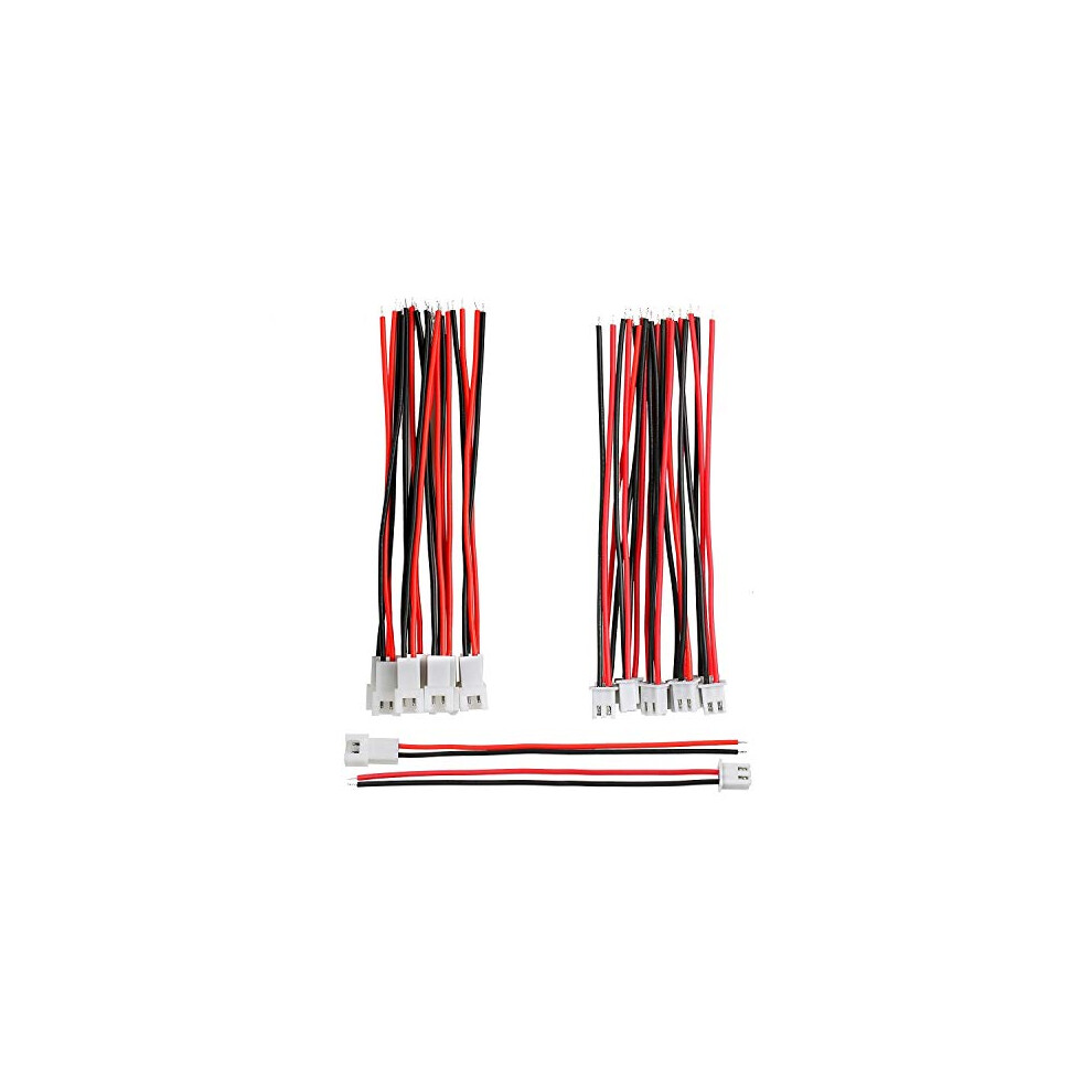 20 Pair Jst Xh 2.54 Mm 2 Pin Male And Female Micro Connector Plug With 10Cm 24 Awg Electrical Wire Silicone Insulated 755320163293