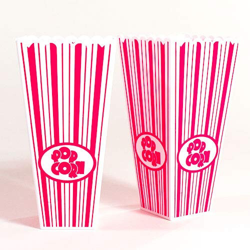 Plastic Popcorn Holders 19cm - Pack of 2