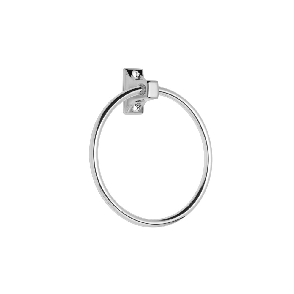 Sutton Wall Mounted Towel Ring with Zinc Alloy Construction, Chrome