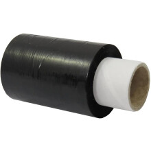 10 Rolls x 100mm Black Mini Stretch Shrink Wrap | 150m Long Roll, Mini Core, 17mu Thick | Pallet Wrap, Cling Film, Plastic Wrap | Packaging for