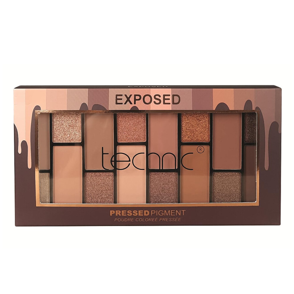 Exposed Eyeshadow Palette - 16 Long Lasting, Blendable Shades with Soft Shimmers & Transitional Mattes for Day or Night Looks. With a Mixture of