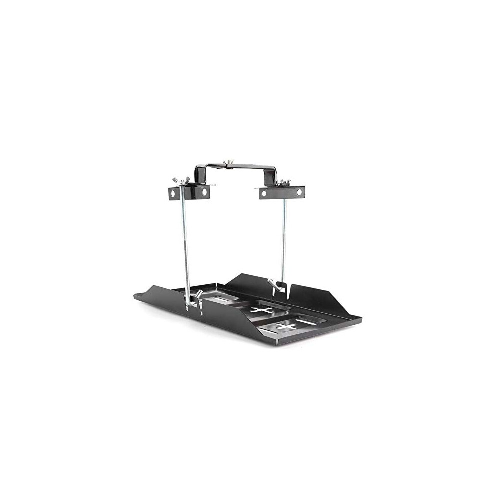 Battery Tray Clamp- Battery Tray, Storage Battery Holder Tray Mount Hold Down Clamp Bracket Kit Car Accessory(19Cm) Black 9399456198548