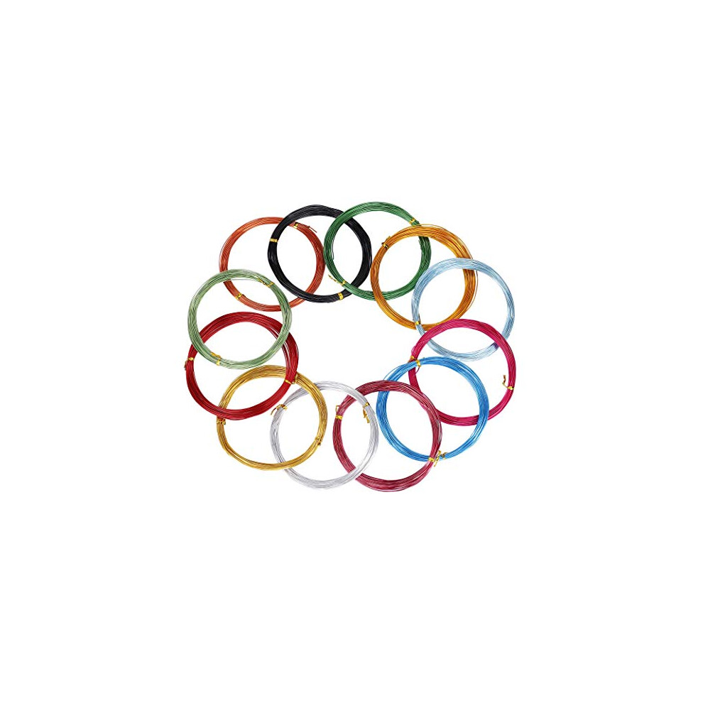 Aluminum Craft Wire Multi-Colored Flexible Metal Wire for DIY Craft Jewellery Making and Various Crafts, 1 mm in Diameter, Each Roll 10 Meters Long