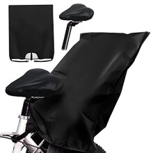 Child Bike Seat Rain Cover, Bike Child Seat Rain Cover with Reflective Stripes, Waterproof Bicycle Rain Cover with Bike Saddle Cover Bike Seat Cushion
