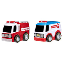 My First Cars Crazy Fast Cars - RACIN' RESPONDERS 2-PACK - Emergency Themed Pullback Toy Vehicles - Travels Up to 50ft / 15m - Realistic Design -