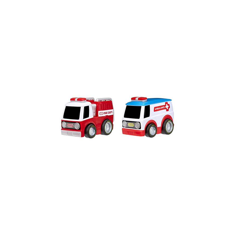 My First Cars Crazy Fast Cars - RACIN' RESPONDERS 2-PACK - Emergency Themed Pullback Toy Vehicles - Travels Up to 50ft / 15m - Realistic Design -