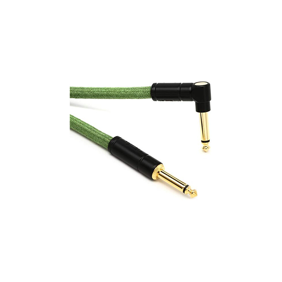 Fender Festival - Hemp Instrument Cable - 18.6 ft (5.5m) - STR/ANG - Green