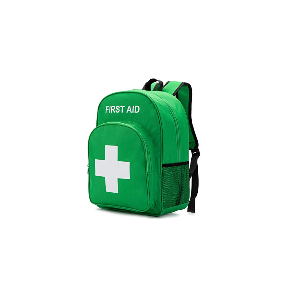 Jipemtra Red First Aid Backpack Bag Empty Emergency First Aid Medical Backpacks 1St Aid Backpack Back Pack For First Aid For Camping Hiking Trekking Adventures