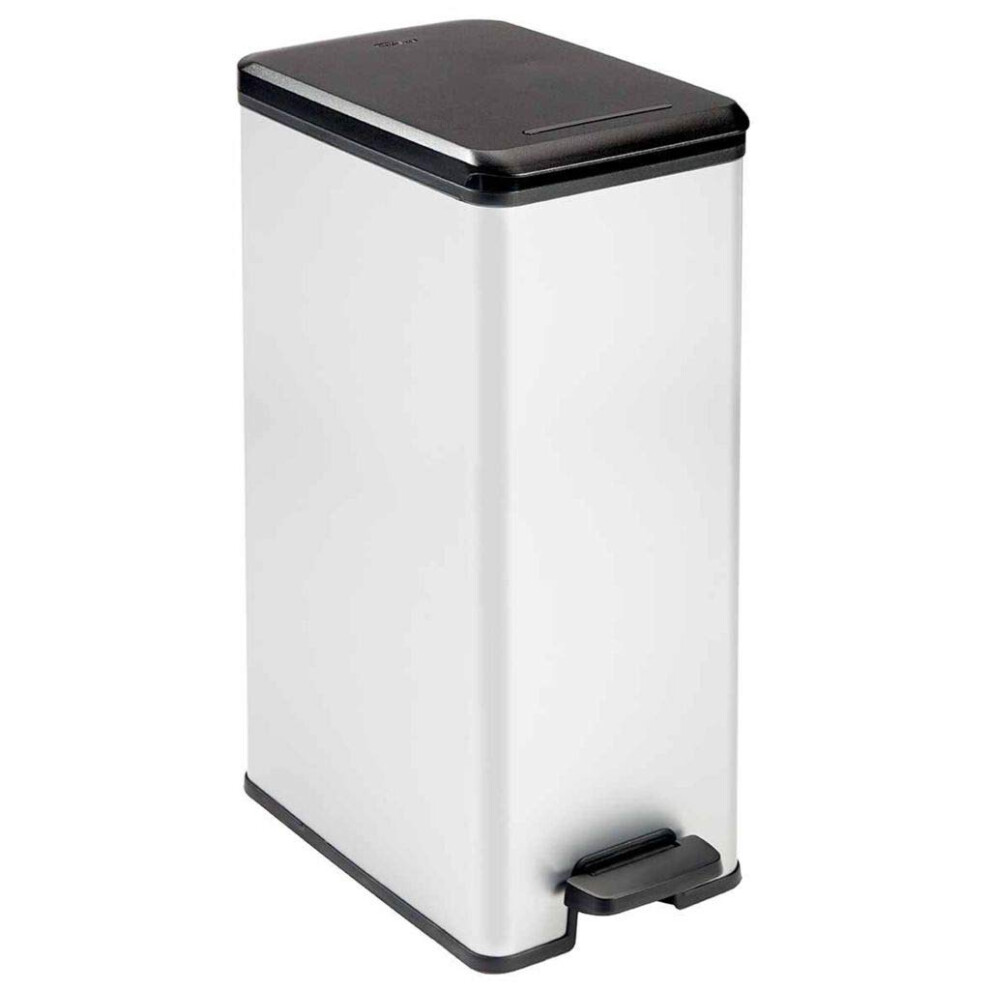 Rubbish bin, Silver, 40 l