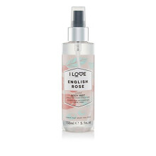 I Love English Rose Scented Body Mist, Formulated With Natural Fruit Extracts Which Offer a Burst of Fragrance, FastDrying Refreshment Throughout the