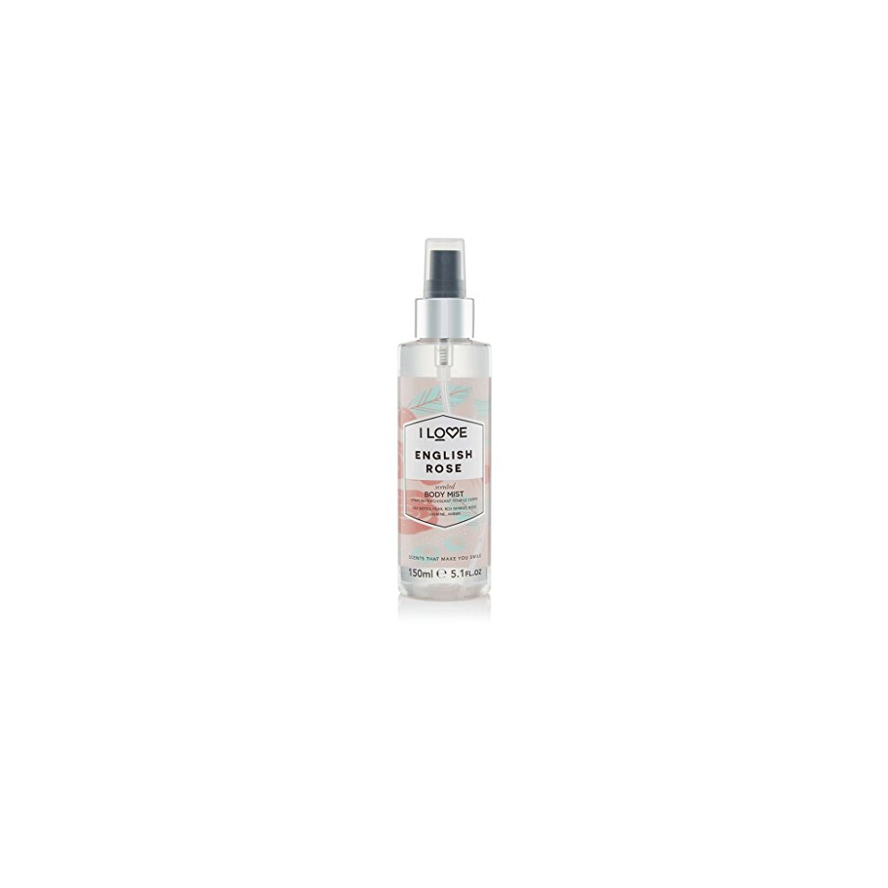 I Love Cosmetics I Love English Rose Scented Body Mist, Formulated With Natural Fruit Extracts Which Offer A Burst Of Fragrance, Fastdrying Refreshment Throughout The