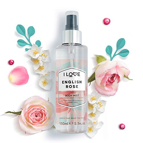I Love, English Rose, Refreshing, Body Spray, 165 ml 2