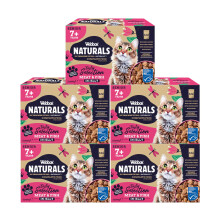 Complete Senior 7+ Wet Cat Food, 60 x Meat in Jelly Variety Pack, Made with Natural Ingredients and No Nasties (60 x 100g Pouches)