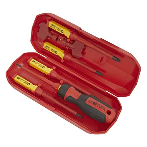 Sealey Interchangeable Screwdriver Set, 8pc - VDE Approved - AK61280 1