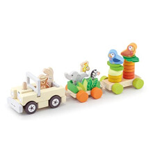 Brinquedo - TRUDI - TRAIN SAFARI 88028 - Jeep desmontável com personagens e animais - Misto