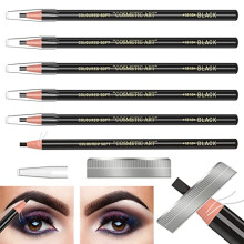 Vattentät Ögonbrynspenna Tatuering Makeup & Microblading Kit - Permanent Ögonbryn Liners i 5 Färger