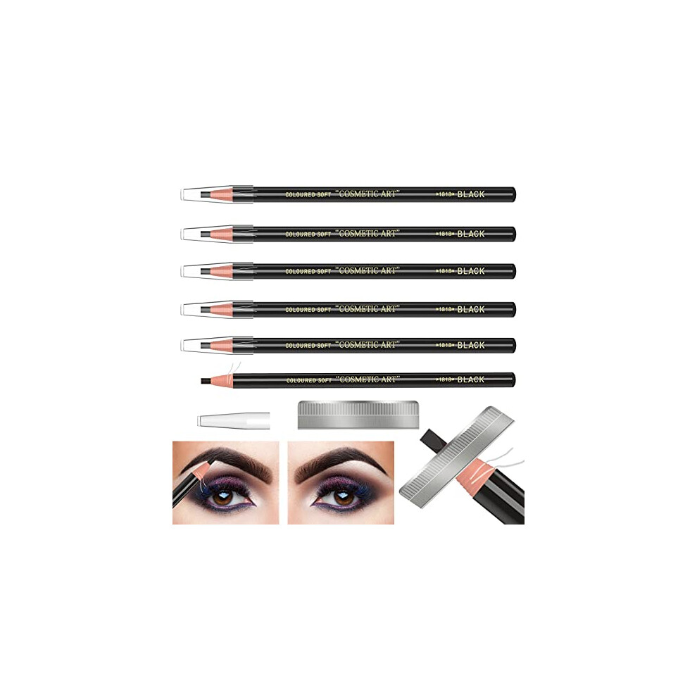 Kaiqikaixi Waterproof Eyebrows Pencil Tattoo Makeup And Microblading Supplies Kit-Permanent Eye Brow Liners In 5 Colors Waterproof Eyebrow Pencils Peel - Brow