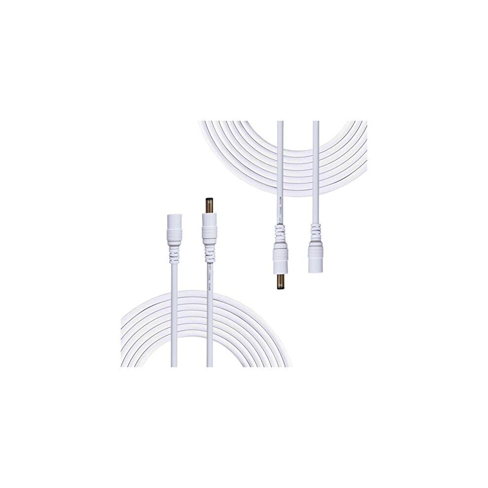 2Pcs 2M/6.56Ft Dc Extension Cable 2.1Mm X 5.5Mm Male To Female Connector Cable, Dc Power Cord Extension Cable For Power Adapter, 12V Cctv Wireless Ip 790996994918
