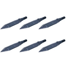 6pcs Blood Trough Willow Arrows Metal Archery Broadheads 150 Grain Traditional Outdoor Hunting Arrows Head