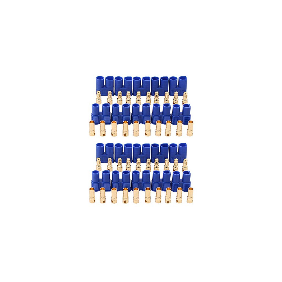 10Pairs Male Female Ec3 Connector 3.5Mm Glad Bullet Banana Plug For Rc Esc Battery Electric Motor(C120-10) 619191639021
