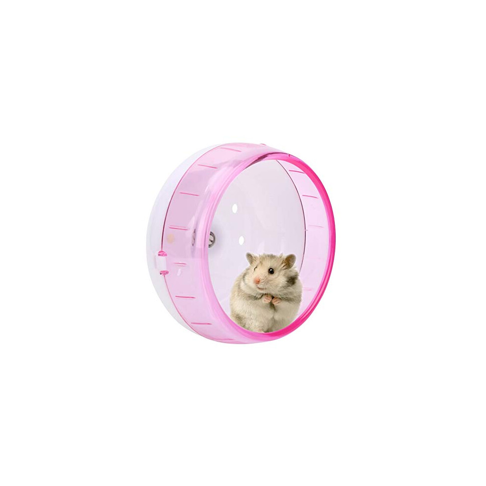 Hamster Wheel Plastic Super Silent Hamster Exercise Wheel Roller Wheel Toy for Small Pets Gerbils Guinea Pig Mice Chinchilla Pink on OnBuy