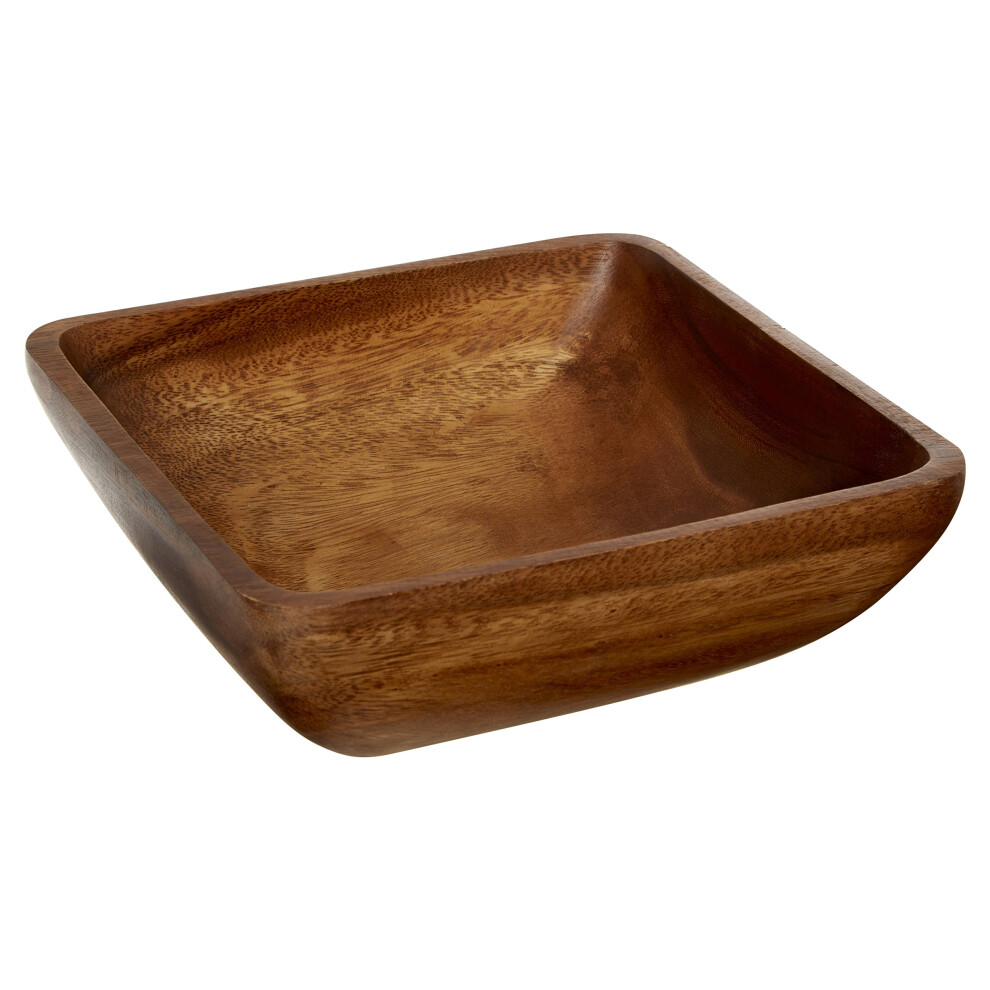 Housewares Large Dark Brown Wooden Fruit Bowl Salad Bowl Serving Bowl Large Bowl Bamboo Fruit Bowl Salad Bowl & Servers 8 cm x 26 cm x 26 cm