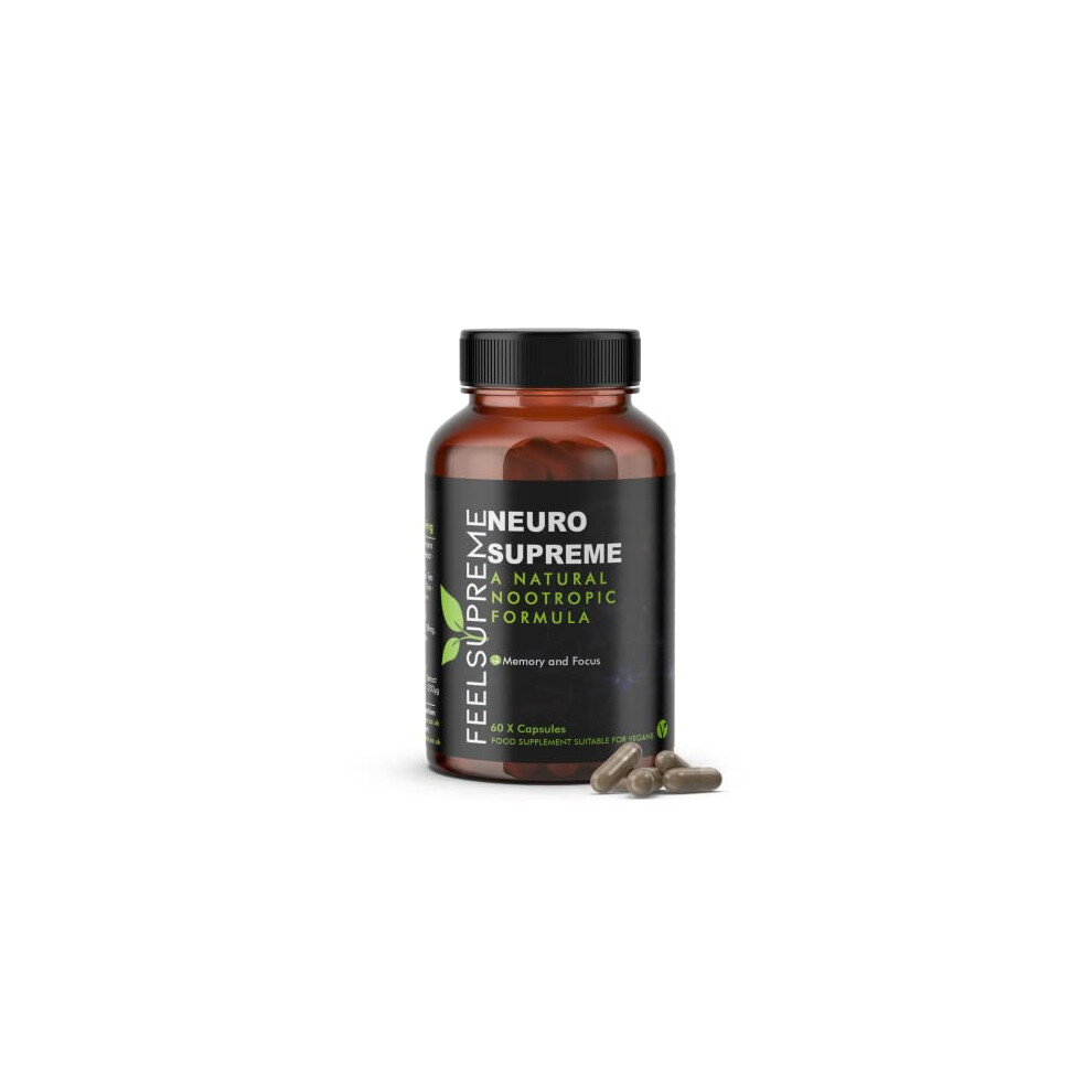 Feel Supreme Neuro Supreme A Natural Nootropic Brain Supplement With Ashwagandha 60 Capsules