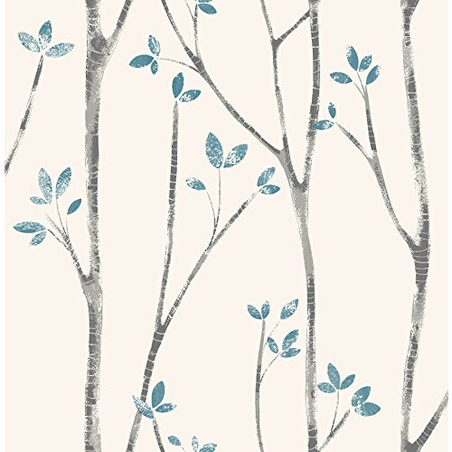Fine Decor Urban Walls UW24777 Scandi Tree Sidewall, Blue
