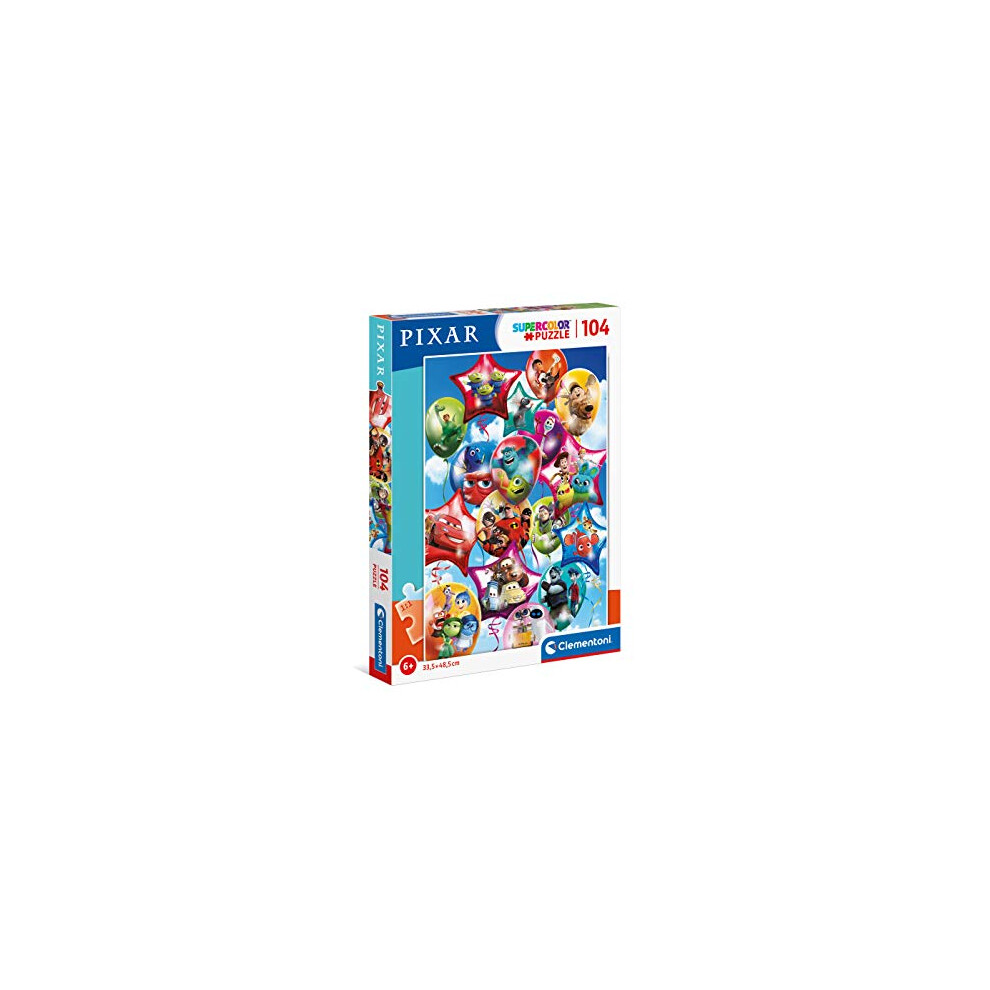 25717, Pixar Party Supercolor Puzzle for Children - 104 Pieces, Ages 6 years Plus