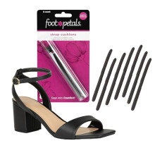 Foot Petals Strap Kussens, Stop Slipstraps, Verminder Wrijving, Voorkom Blaren, Betere Pasvorm, 8st, Zwart