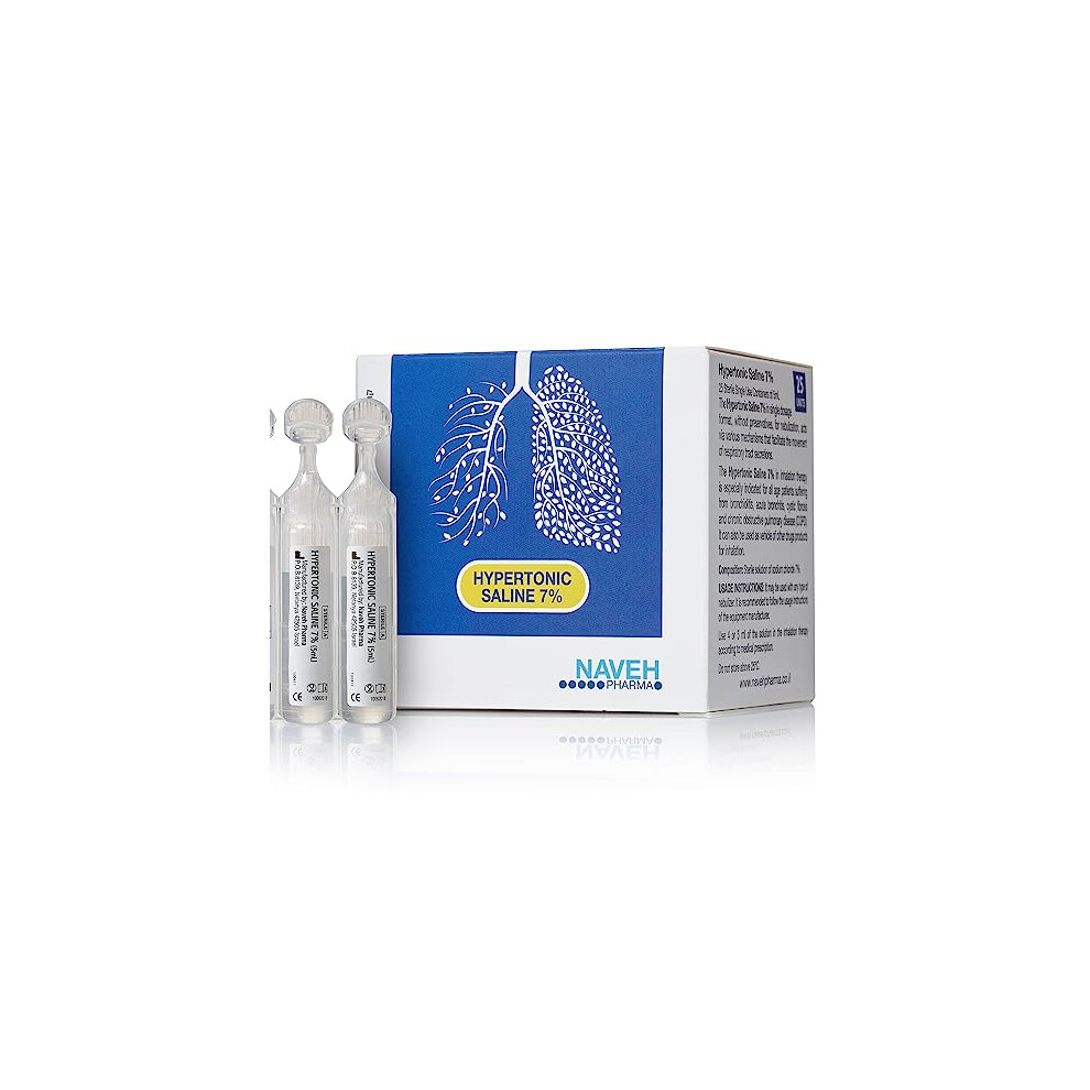 Naveh Pharma Rsv Hypertonic Saline Solution 7% Nebulizer Diluent For Inhalators For Kids & Adults Helps Clear Congestion From Airways And Lungs Â Reduce Mucus