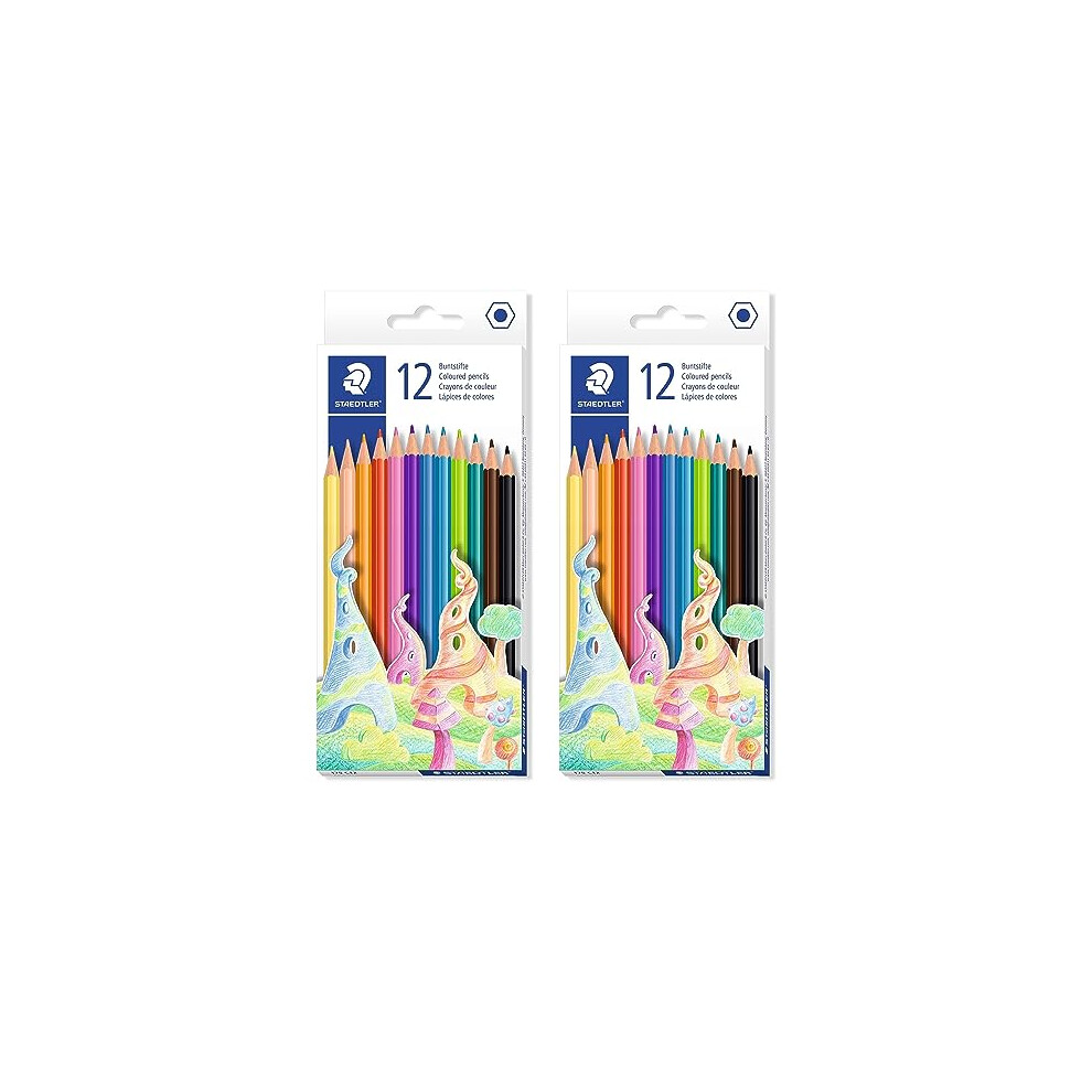 175 C12 Wood-Free Coloured Pencils - 24 Pencils - 12 Colours