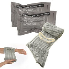 Israeli Bandage, 2 Pack 6 Inch Vacuum Sterile Compression Bandages Hemostatic Dressing, Emergency Tourniquet Bandage for First Aid Emergency Battle