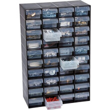 Britten & James 40 Drawer Storage Cabinet Organiser Unit Black ideal for Workroom, Workshop, Garage or Shed