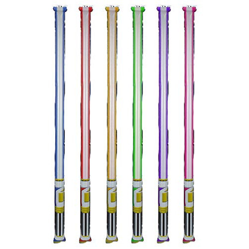 24 x Self Inflating Light Sticks Inflatable Kids Toy Space Swords Party Bag Fillers