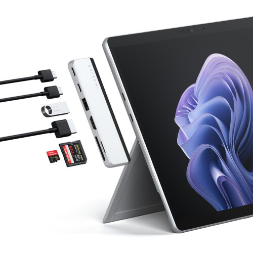 Hub USB-C - Satechi - Surface Pro 9 - 6 porte - HDMI - Design elegante