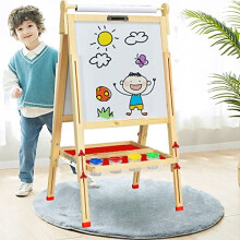 Easel for Kid,Height Adjustable Wooden Art Easel,Whiteboard Chalkboard with Paper Roll Holder,Letters and Numbers Magnets and Other Accessories Best