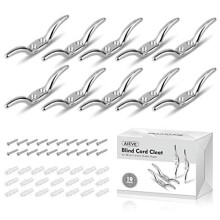 Cleat Hooks, Zinc Alloy Blind Cord Cleats Blind Cord Hooks with Screws for Roman Shade Curtains Sun Shades Ropes (10 Pack)